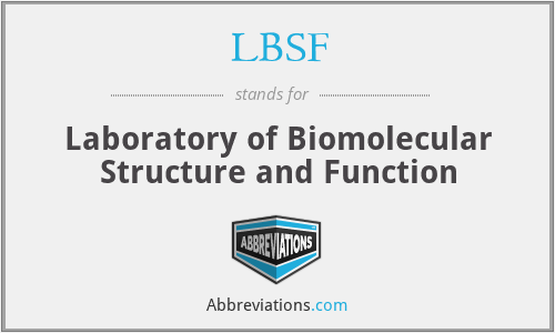 LBSF - Laboratory of Biomolecular Structure and Function