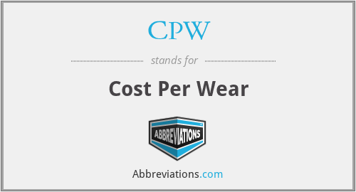 CPW - Cost Per Wear