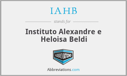 IAHB - Instituto Alexandre e Heloisa Beldi