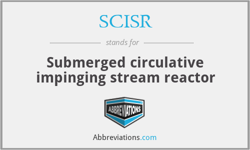 SCISR - Submerged circulative impinging stream reactor