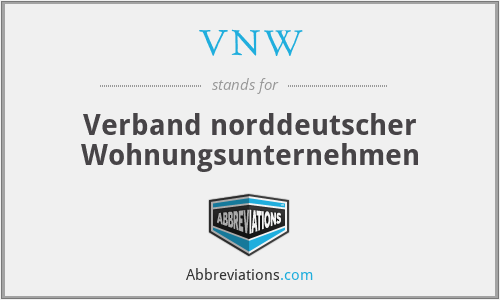 VNW - Verband norddeutscher Wohnungsunternehmen