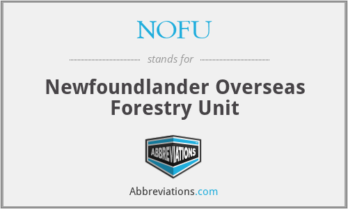 NOFU - Newfoundlander Overseas Forestry Unit
