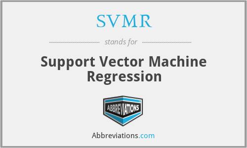 SVMR - Support Vector Machine Regression