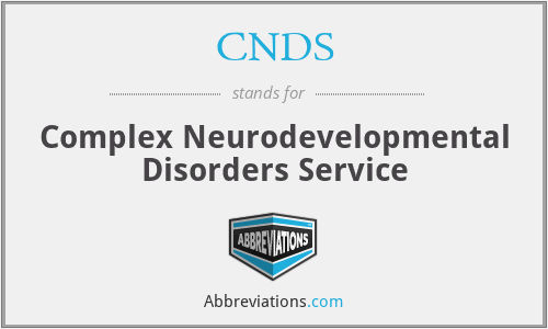 CNDS - Complex Neurodevelopmental Disorders Service