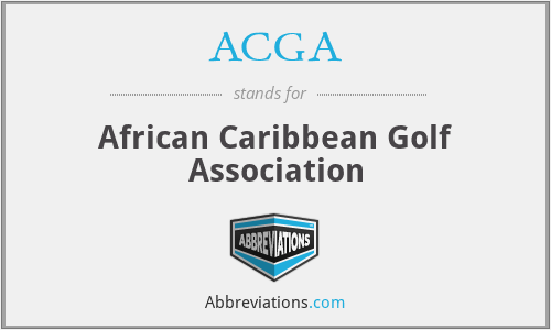 ACGA - African Caribbean Golf Association