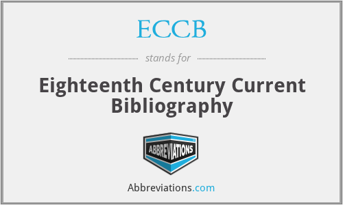 ECCB - Eighteenth Century Current Bibliography