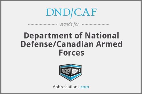 DND/CAF - Department of National Defense/Canadian Armed Forces