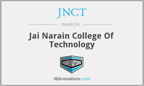JNCT - Jai Narain College Of Technology