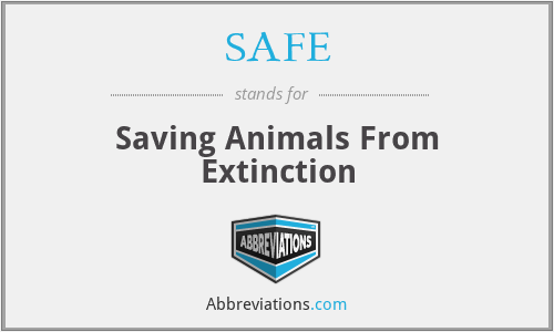 SAFE - Saving Animals From Extinction