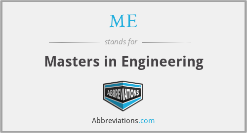 ME - Masters in Engineering