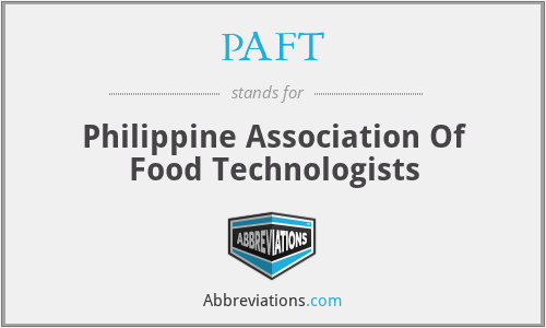 PAFT - Philippine Association Of Food Technologists