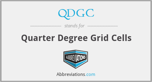 QDGC - Quarter Degree Grid Cells