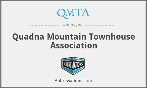 QMTA - Quadna Mountain Townhouse Association