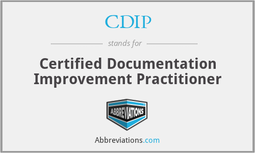 CDIP - Certified Documentation Improvement Practitioner