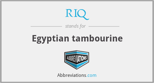 RIQ - Egyptian tambourine