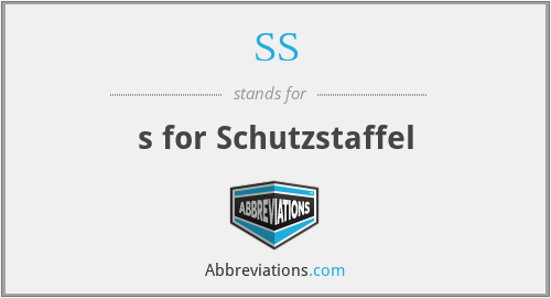 SS - s for Schutzstaffel