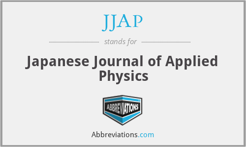 JJAP - Japanese Journal of Applied Physics