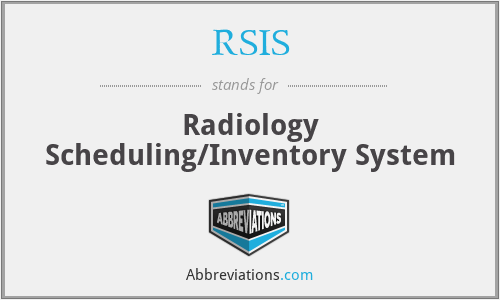 RSIS - Radiology Scheduling/Inventory System