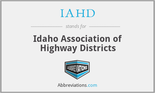 IAHD - Idaho Association of Highway Districts