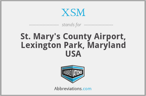 XSM - St. Mary's County Airport, Lexington Park, Maryland USA