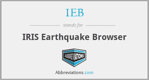 IEB - IRIS Earthquake Browser