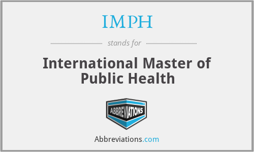 IMPH - International Master of Public Health