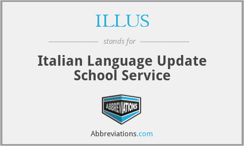 ILLUS - Italian Language Update School Service