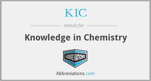 KIC - Knowledge in Chemistry