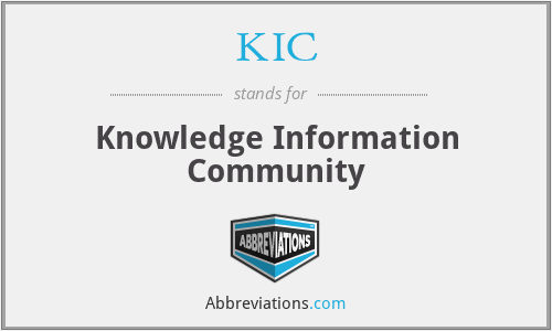 KIC - Knowledge Information Community