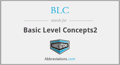 BLC - Basic Level Concepts2