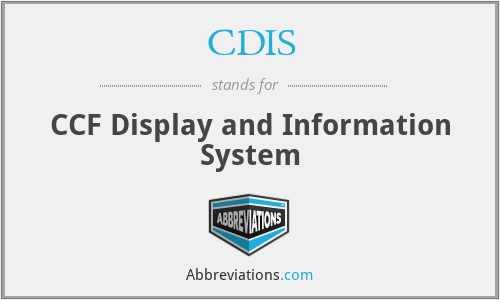 CDIS - CCF Display and Information System