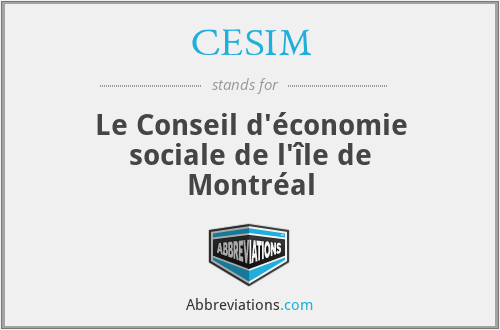 CESIM - Le Conseil d'économie sociale de l'île de Montréal