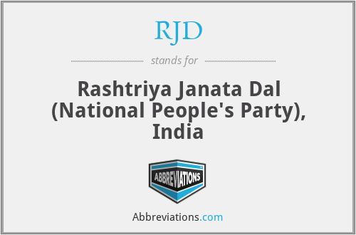 RJD - Rashtriya Janata Dal (National People's Party), India