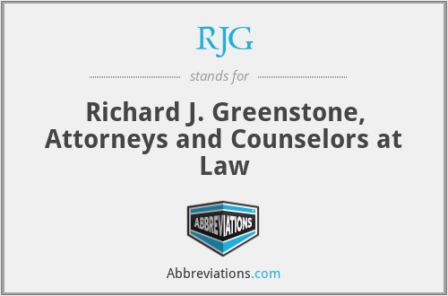 RJG - Richard J. Greenstone, Attorneys and Counselors at Law