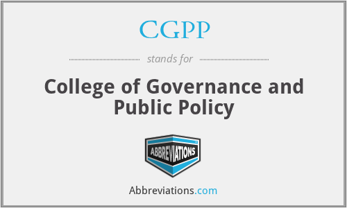 CGPP - College of Governance and Public Policy