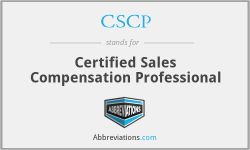 CSCP - Certified Sales Compensation Professional