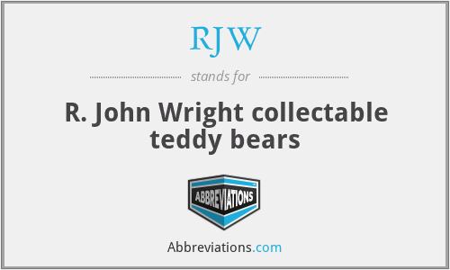 RJW - R. John Wright collectable teddy bears