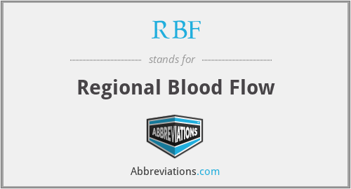 RBF - Regional Blood Flow