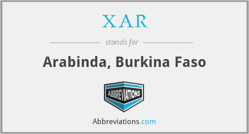 XAR - Arabinda, Burkina Faso