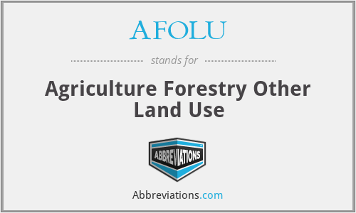 AFOLU - Agriculture Forestry Other Land Use