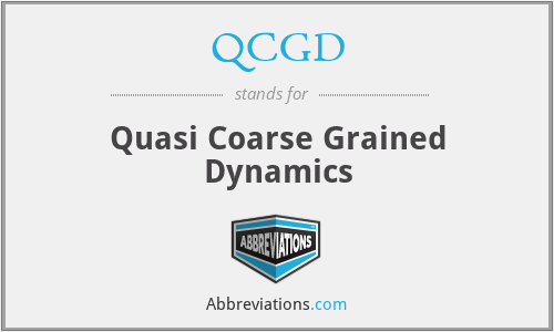 QCGD - Quasi Coarse Grained Dynamics