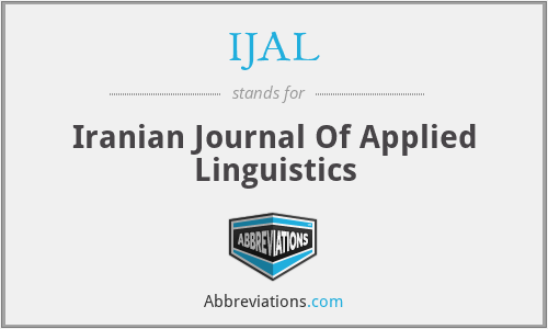 IJAL - Iranian Journal Of Applied Linguistics