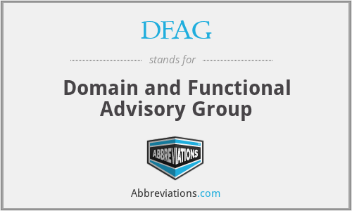 DFAG - Domain and Functional Advisory Group