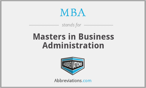 MBA - Masters in Business Administration