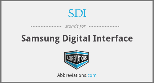 SDI - Samsung Digital Interface
