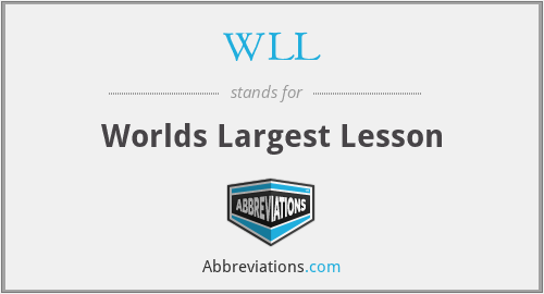 WLL - Worlds Largest Lesson