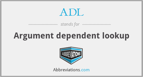 ADL - Argument dependent lookup