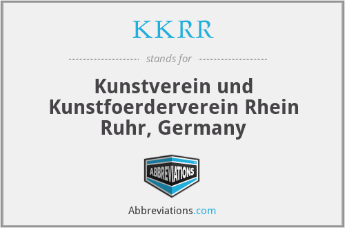KKRR - Kunstverein und Kunstfoerderverein Rhein Ruhr, Germany