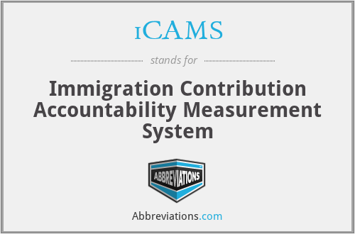 iCAMS - Immigration Contribution Accountability Measurement System