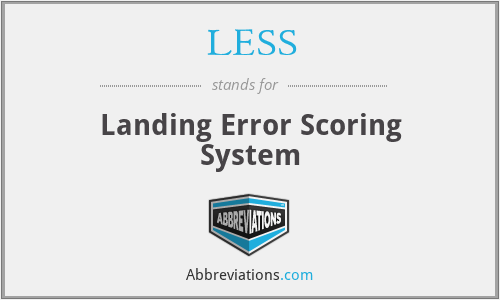 LESS - Landing Error Scoring System